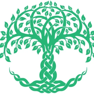 Reiki Celta – Cura com a Sabedoria das Árvores e Energia de Gaia Imagem representando o Reiki Celta, com símbolos ogham e árvores sagradas, conectando a energia de cura ancestral com a Terra e Gaia.