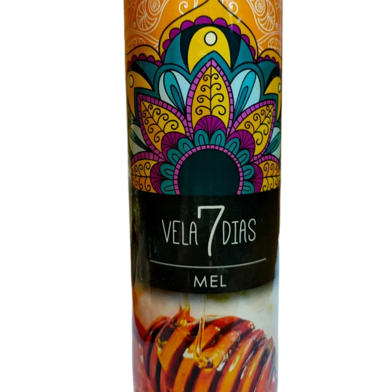 Vela de Mel com aroma suave e propriedades energéticas relaxantes.