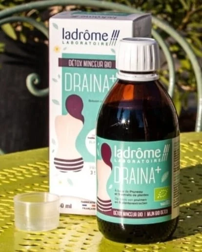 Suplemento Draina +, composto por extratos naturais para promoção da drenagem e vitalidade.