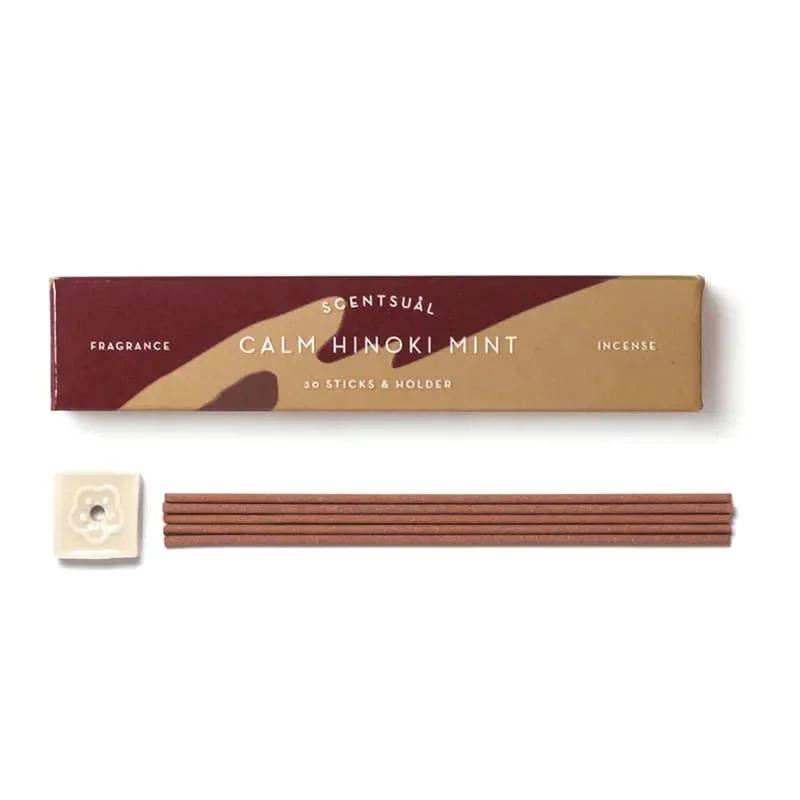 Incenso natural de Hinoki (cipreste), com notas frescas e purificantes.