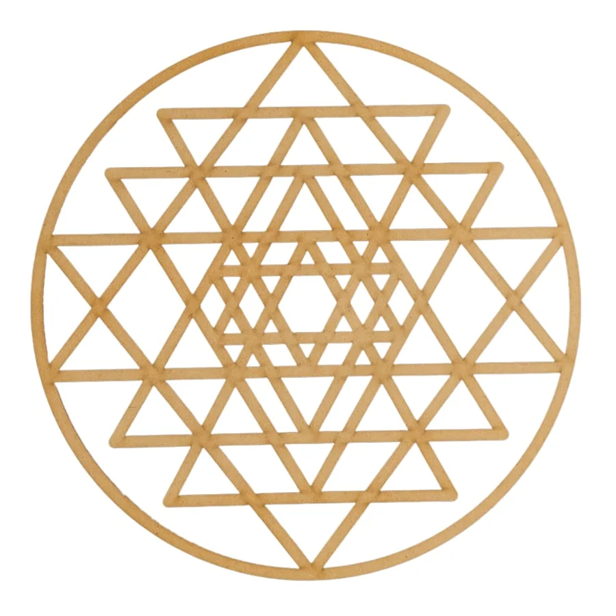 Grelha de Cristais com Geometria Sagrada