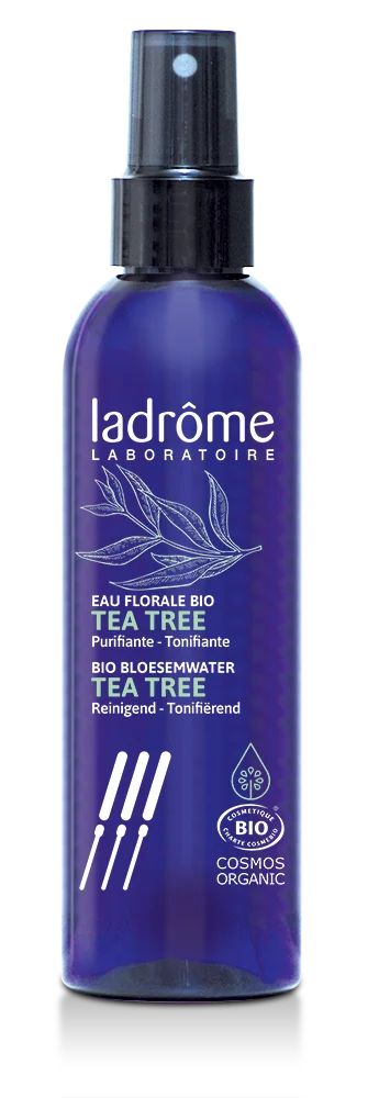 Frasco de Hidrolato de Tea Tree Bio, 200 ml, purificante e refrescante para a pele.