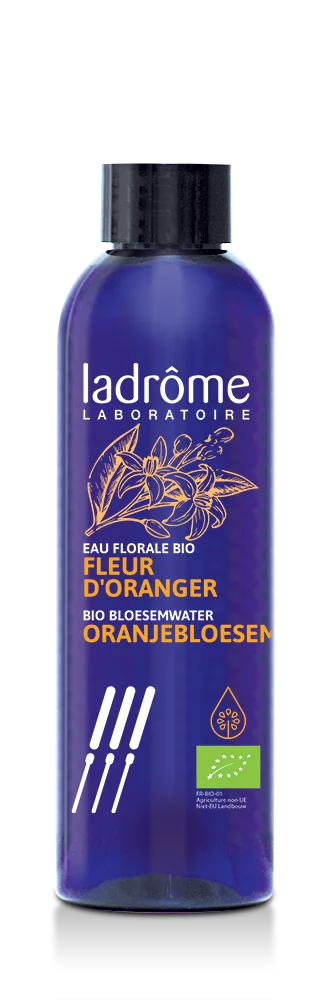 Frasco de Hidrolato de Flor de Laranjeira, 200 ml, produto natural e biológico.