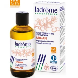 Frasco de óleo de argão de 100 ml, ideal para pele madura e ressecada, proporcionando regeneração e revitalização.