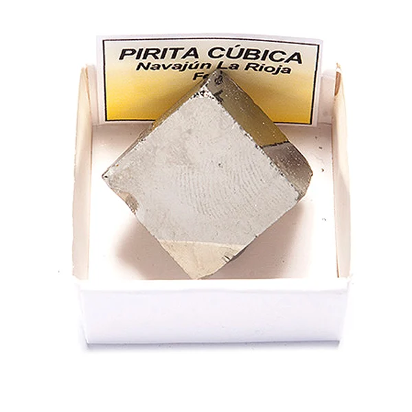 Pirite Cúbica em Caixa de 4x4 cm